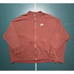Nike Sportswear Essential Fleece Oversized  Cardigan Bronze Brown Women's Large